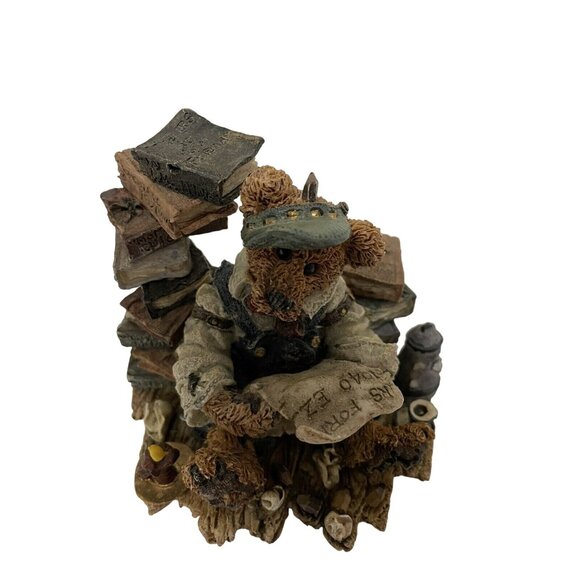 Boyds Bears Resin The Hardest Thing NThe World To Do Is Income Taxes 22622 Read - Picture 5 of 9